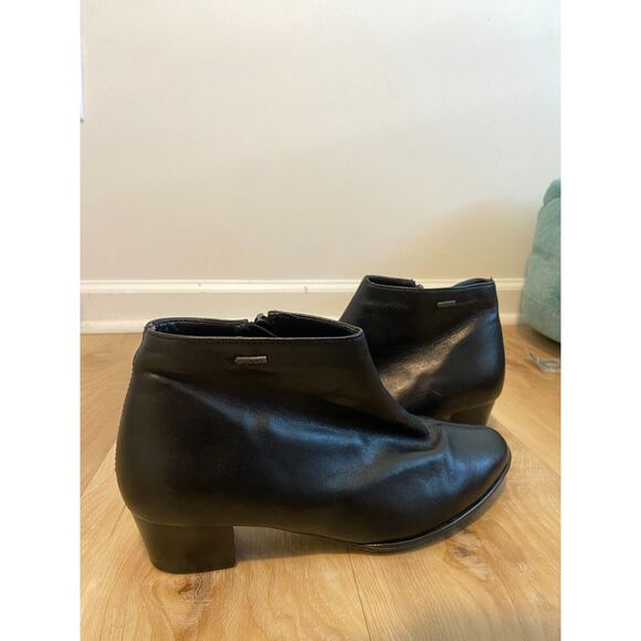 Ara Prisha Black Leather GORE-TEX Zip Ankle Boot 6.5 - Picture 2 of 5